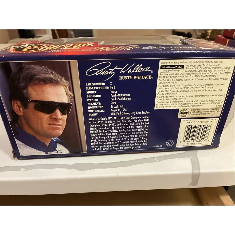 1998 Winners Circle 1:24‎ Diecast NASCAR Rusty Wallace #2 ELVIS PRESLEY Edition